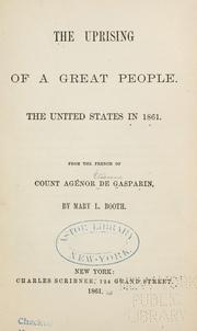 Front cover of États-Unis en 1861 by Gasparin, Agénor comte de
