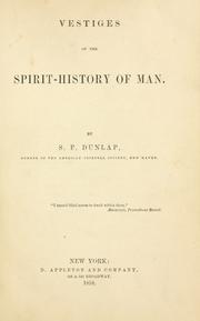 Cover of Vestiges of the spirit-history of man by S. F. Dunlap