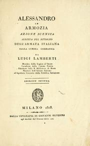 Front cover of Alessandro in Armozia by Luigi Lamberti