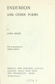 Cover of Endymion by John Keats