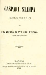 Front cover of Gaspara Stampa by Pallavicino, Francesco Proto, duca dell'Albaneto