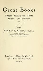 Front cover of Great books by Frederic William Farrar