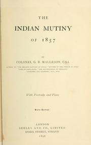 Front cover of The Indian mutiny of 1857 by G. B. Malleson