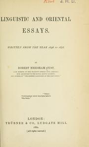 Cover of Linguistic and oriental essays by Cust, Robert Needham