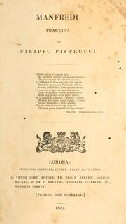 Cover of Manfredi by Filippo Pistrucci