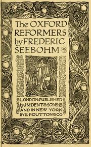 Cover of The Oxford reformers by Frederic Seebohm