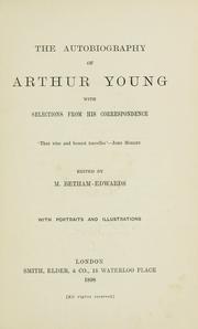 Cover of The autobiography of Arthur Young by Young, Arthur