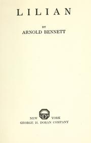 Cover of Lilian by Arnold Bennett