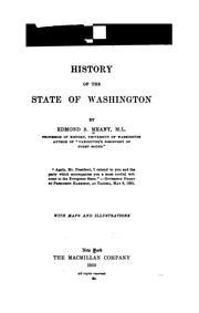 Front cover of History of the state of Washington by Edmond S. Meany