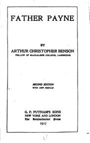 Front cover of Father Payne by Arthur Christopher Benson