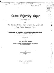 Cover of Codex Fejérváry-Mayer by Eduard Seler