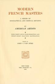 Cover of Modern French masters by John Charles Van Dyke