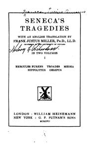 Cover of Seneca's tragedies by Seneca the Younger