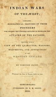 Front cover of Indian wars of the West by Timothy Flint