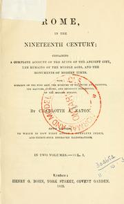 Front cover of Rome, in the nineteenth century by Charlotte A. Eaton