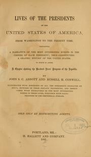 Front cover of Lives of the presidents of the United States of America by John S. C. Abbott
