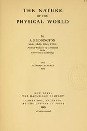 Cover of The Nature of the Physical World by Arthur Stanley Eddington