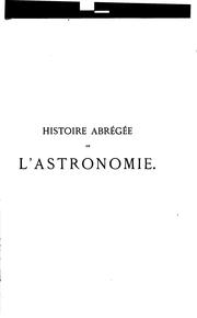 Cover of Histoire abrégée de l'astronomie by Ernest Lebon