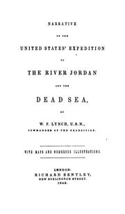 Front cover of Narrative of the United States' expedition to the river Jordan and the Dead Sea by William Francis Lynch