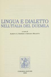 Front cover of Lingua e dialetto nell'Italia del Duemila by Alberto Sobrero