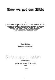 Front cover of How we got our Bible by J. Paterson Smyth