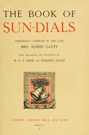 Cover of The book of sun-dials by Margaret Gatty