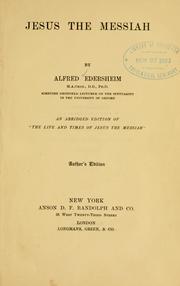 Cover of Jesus the Messiah by Alfred Edersheim