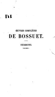 Cover of Oeuvres complètes de Bossuet by Jacques Bénigne Bossuet