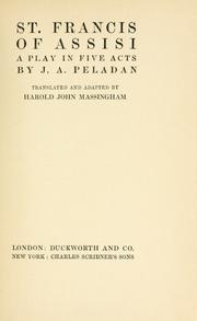 Front cover of St. Francis of Assisi by Joséphin Péladan