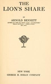 Cover of The Lion's Share by Arnold Bennett
