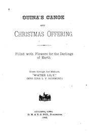 Front cover of Ouina's canoe and Christmas offering by Ouina (Spirit)