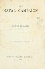 Front cover of The Natal campaign by Bennet Burleigh
