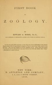 Front cover of First book of zoölogy by Edward Sylvester Morse