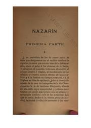 Cover of Nazaŕin by Benito Pérez Galdós