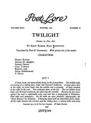 Cover of Twilight by Ernst Rosmer