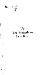 Front cover of Up the Matterhorn in a boat by Marion Manville Pope