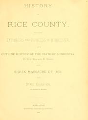 Cover of History of Rice County by Edward D. Neill