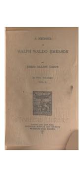 Cover of A memoir of Ralph Waldo Emerson by James Elliot Cabot