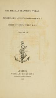 Cover of Sir Thomas Browne's works by Thomas Browne