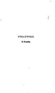Cover of Strafford by John Sterling