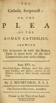 Cover of The Catholic scripturist by J. Mumford