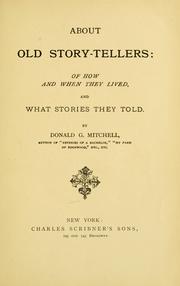 Front cover of About old story-tellers by Donald Grant Mitchell