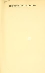 Cover of Industrial catalysis by Stanley Joseph Green