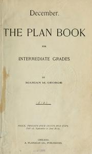 Cover of The plan book by George, Marian M.