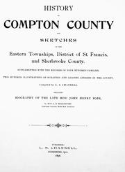 Front cover of History of Compton County by L. S. Channell