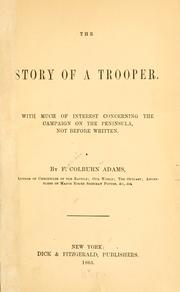 Cover of The story of a trooper by F. Colburn Adams