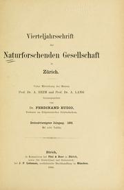 Cover of Vierteljahrsschrift der Naturforschenden Gesellschaft in Zürich by Naturforschende Gesellschaft in Zürich