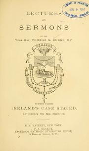 Cover of Lectures and sermons by Thomas N. Burke