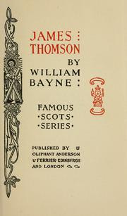 Cover of James Thomson by William Bayne
