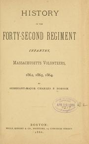Front cover of History of the Forty-second regiment infantry by Charles Palfray Bosson